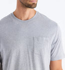 Free Fly Heritage Pocket Tee Light Heather Grey - 14944