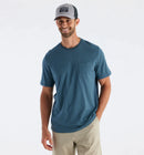 Free Fly Heritage Pocket Tee Slate Blue - 14945