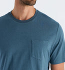 Free Fly Heritage Pocket Tee Slate Blue - 14945