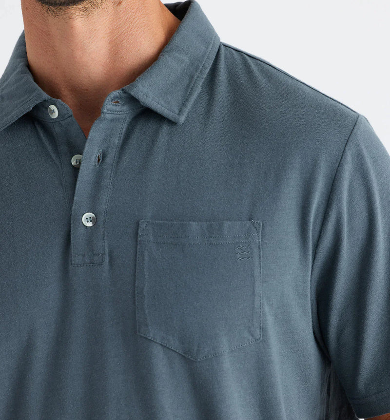 Free Fly Heritage Polo Sate Blue - 14946