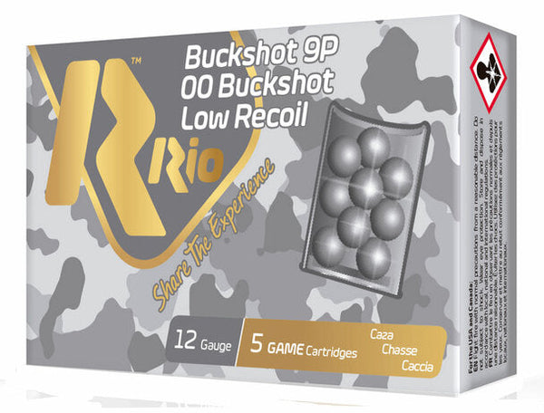 Rio Low Recoil Buckshot 12ga 2-3/4in 00 (5 rounds)