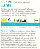 Cornucopia Alyssum Heirloom Carpet of Snow - 14992