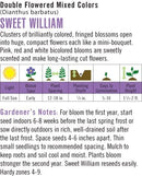 Cornucopia Sweet William Double Flowered Mixed Color - 15092