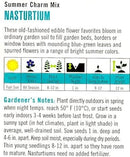 Cornucopia Nasturtium Summer Charm Mix - 15047