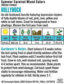 Cornucopia Hollyhock Summer Carnival Mixed Colors - 15020