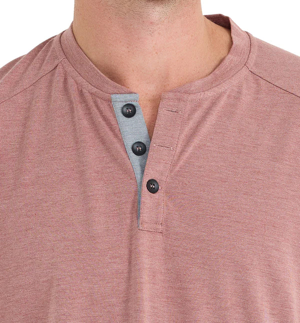 Free Fly Flex Henley Heather Brick - 14112