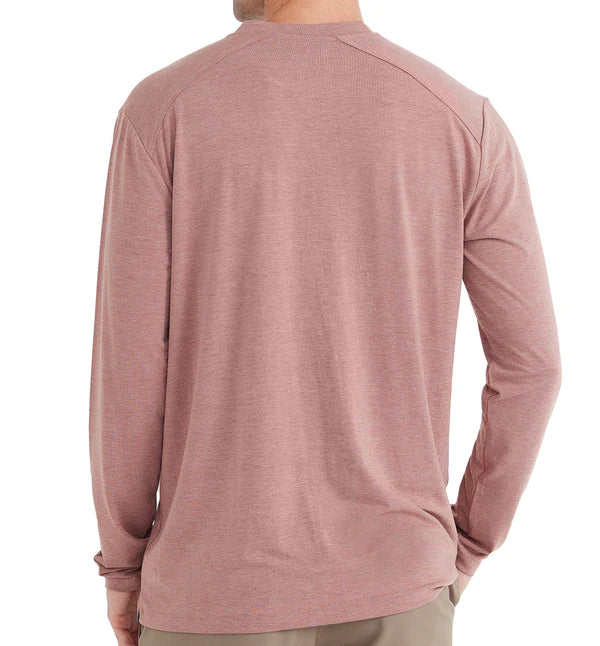 Free Fly Flex Henley Heather Brick - 14112