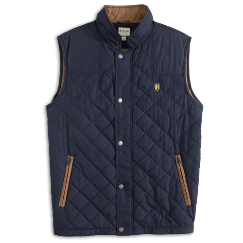 Heybo Quilted Vest Navy/Brown - 14371