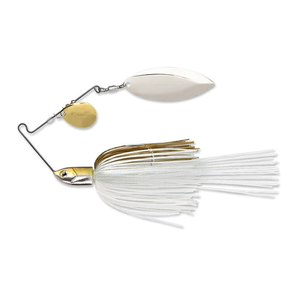 BOOYAH Blade Spinnerbait Double Willow 1/2 oz Clear Gold Shiner